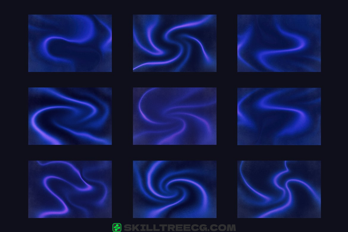 图片[2]-Satin Blue Abstract Noise Gradient Backgrounds（591648）-技能树